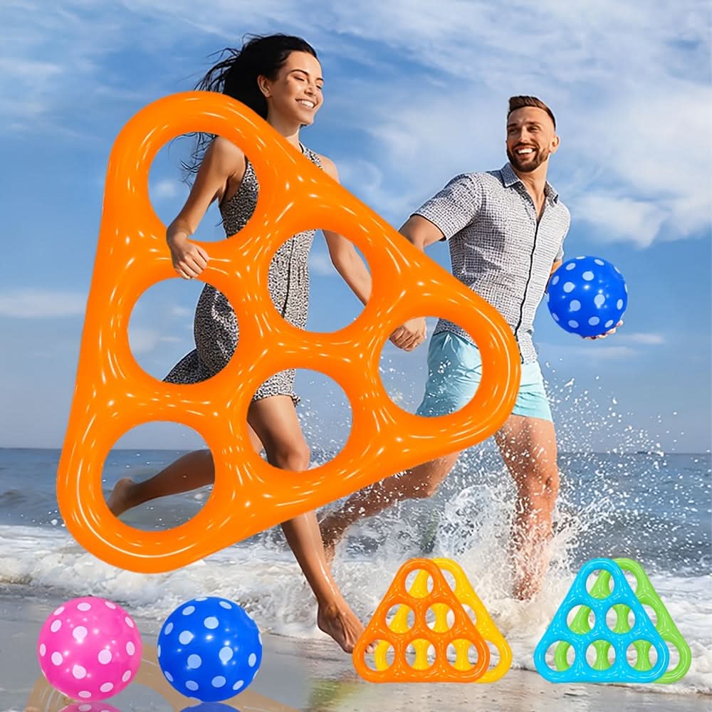 POOLPLAY – Φουσκωτό Τρίγωνο Παιχνίδι Ρίψης για Διαδραστική Διασκέδαση στο Νερό