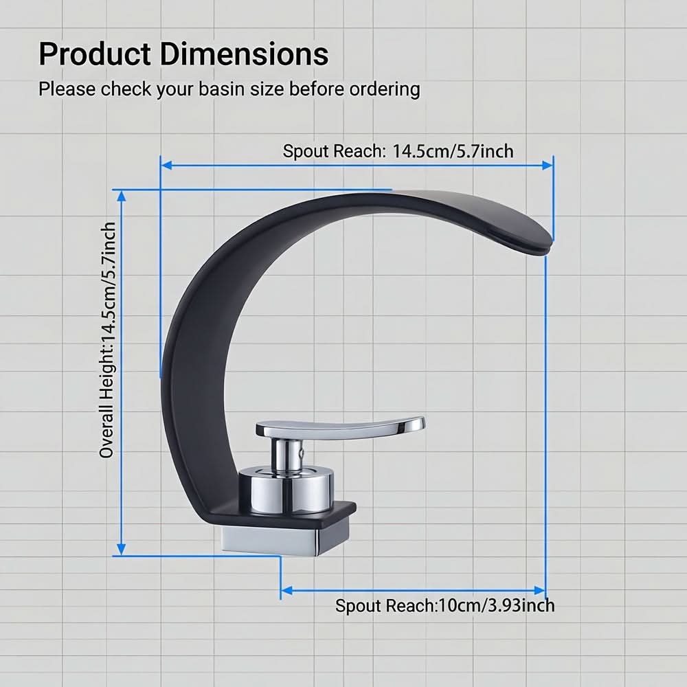 ARCFLOW - Mirror Waterfall Basin Faucet