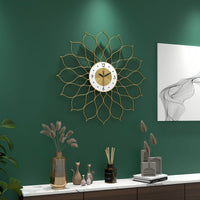 PRESTIGELIVA – Reloj de pared dorado elegante para interiores modernos