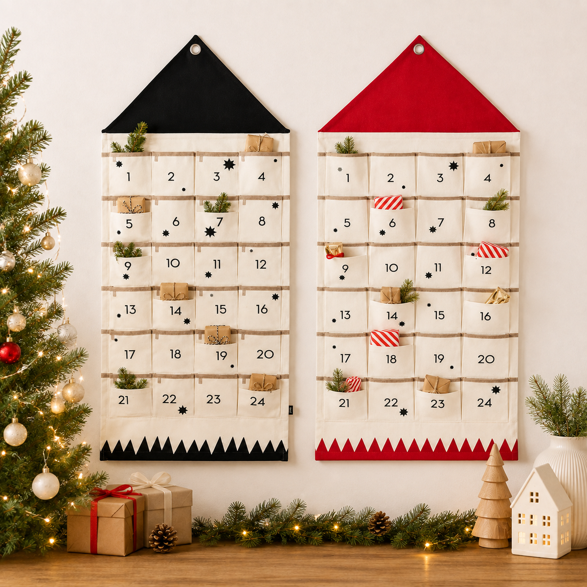 HOLLYHIDE – Adventskalender mit 24 Überraschungstaschen für festliche Freude