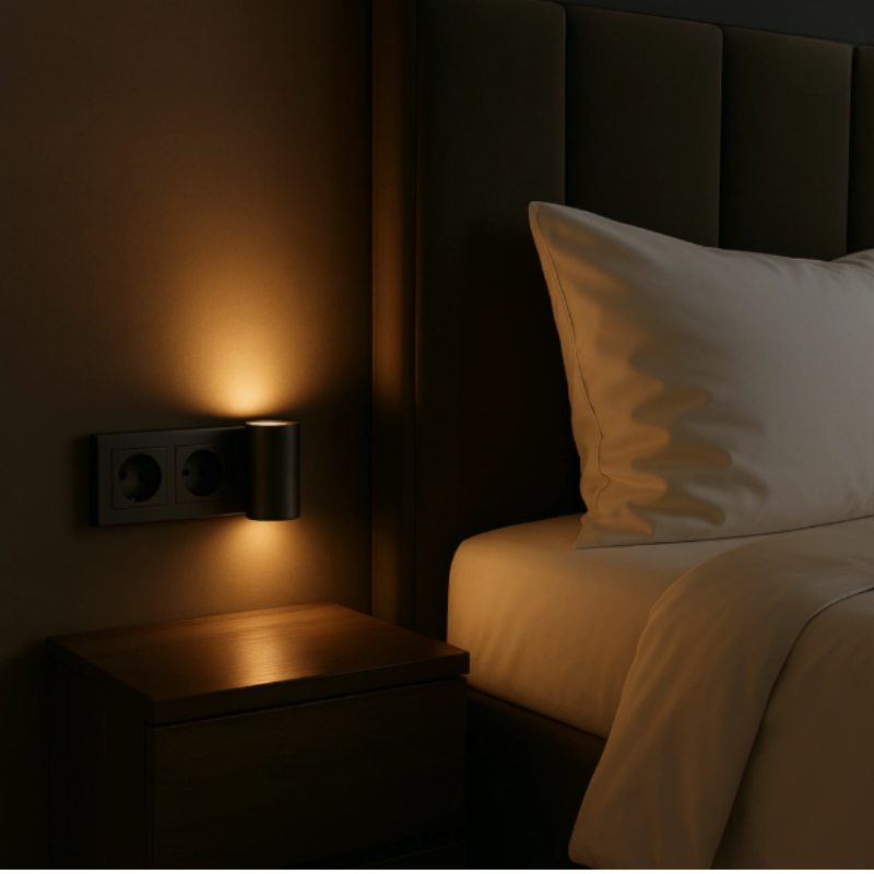 AUTOGLOAM – Plug-In Wall Lamp With Auto Sensor for Gentle Night Glow