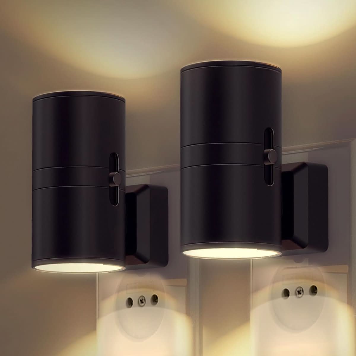 AUTOGLOAM – Plug-In Wall Lamp With Auto Sensor for Gentle Night Glow