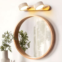 MINERALGLOW - Indoor LED wall light with natural travertine and wood design for warm architectural lighting