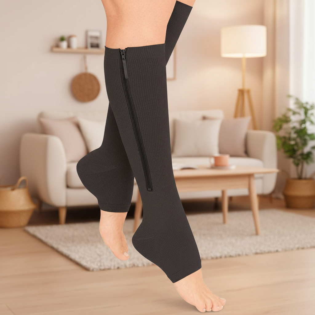 CIRCULARELIEF – Chaussettes de compression à fermeture éclair pour soulagement