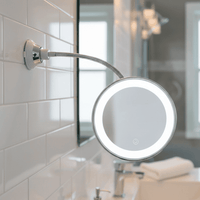 BRIGHTMIR – Miroir de maquillage LED avec lumière ultra-brillante et zoom de précision 10x