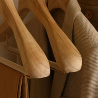 CLOSETORA - Wide Wooden Clothes Hangers for Elegant Wardrobe Organization 3