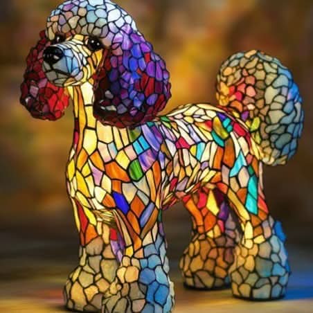 HUGPUP - Lampe de nuit LED artistique en forme de chien avec lumière d'ambiance chaude pour une déco cosy