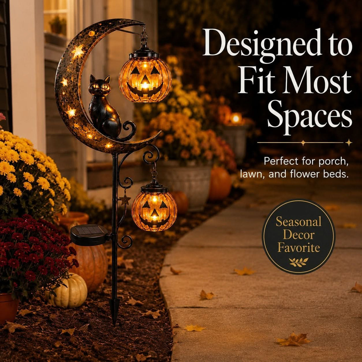 MOONGLOW – Pumpkin Garden Stake for Haunting Outdoor Ambience