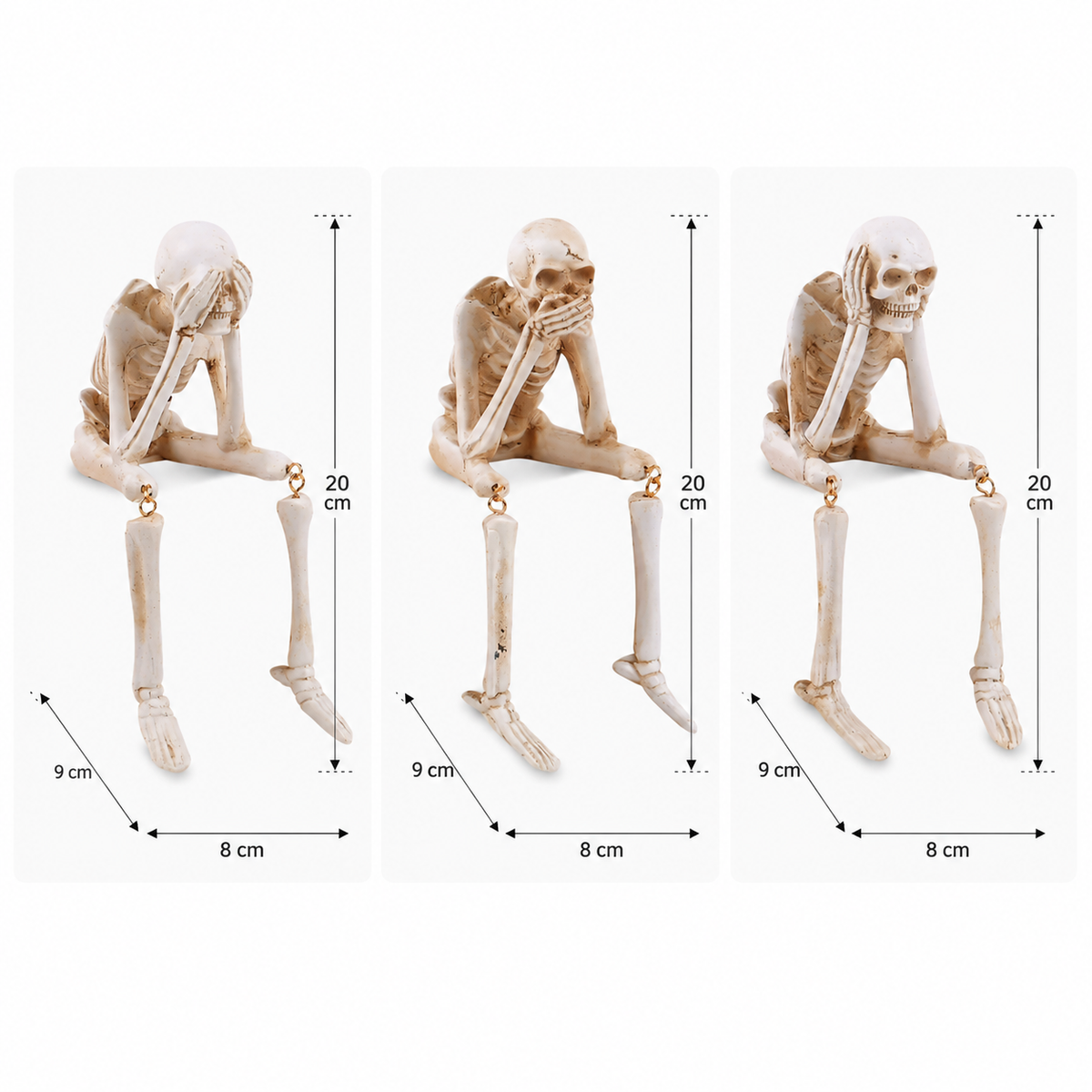 CRYPTORA – Skeleton Figurines for Mysterious Home Décor