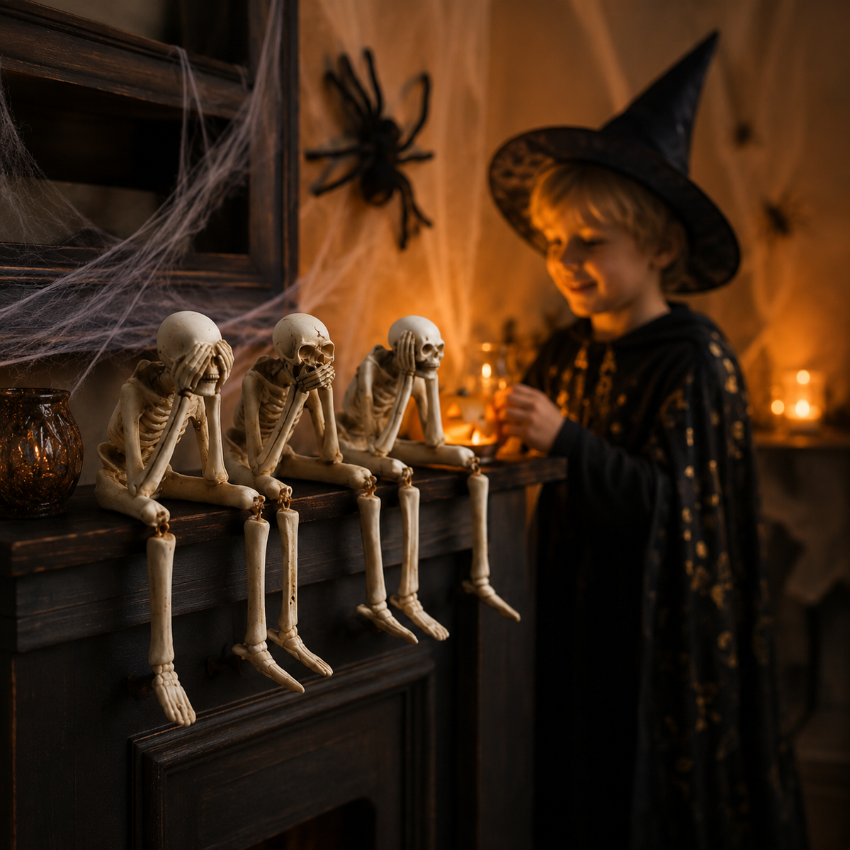 CRYPTORA – Skeleton Figurines for Mysterious Home Décor