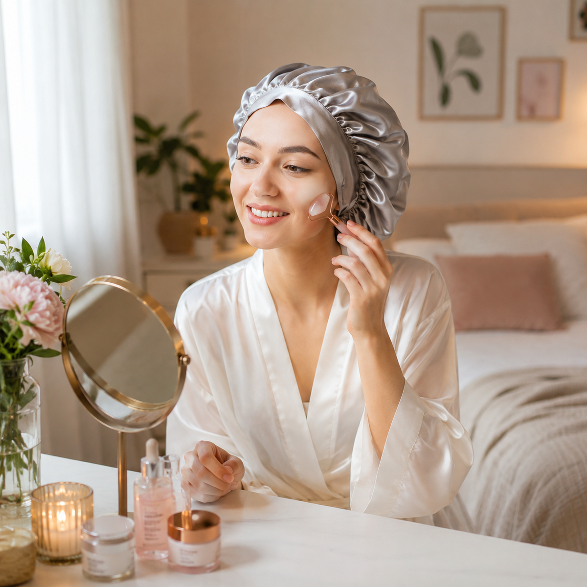 SLEEPCAP – Bonnet de nuit ajustable pour soin des cheveux