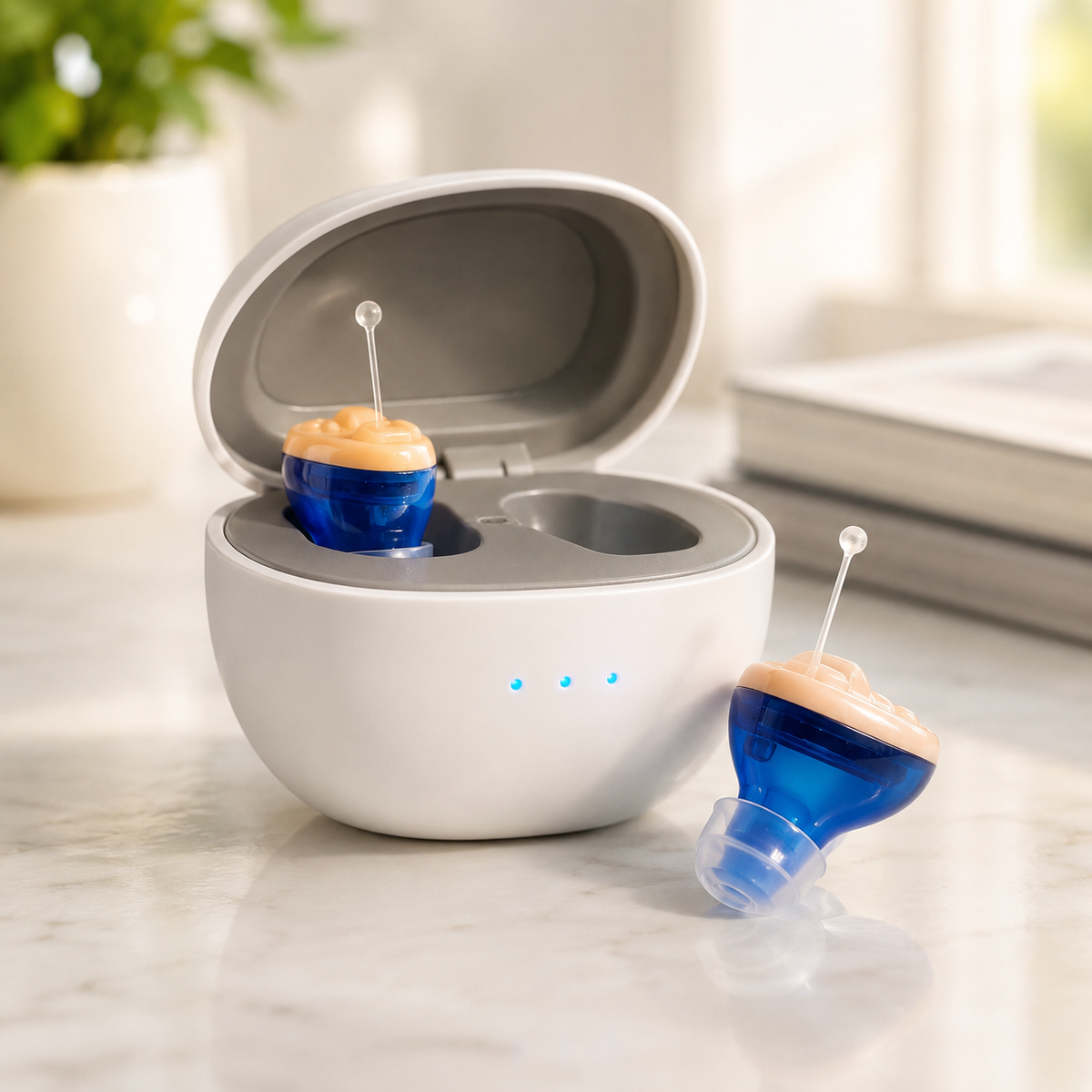 AURACLAR – Ensemble d’écouteurs auditifs rechargeables invisibles