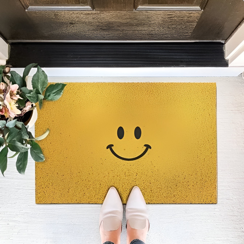 CHEERLORA – Tapete de entrada divertido para uma receção limpa e acolhedora