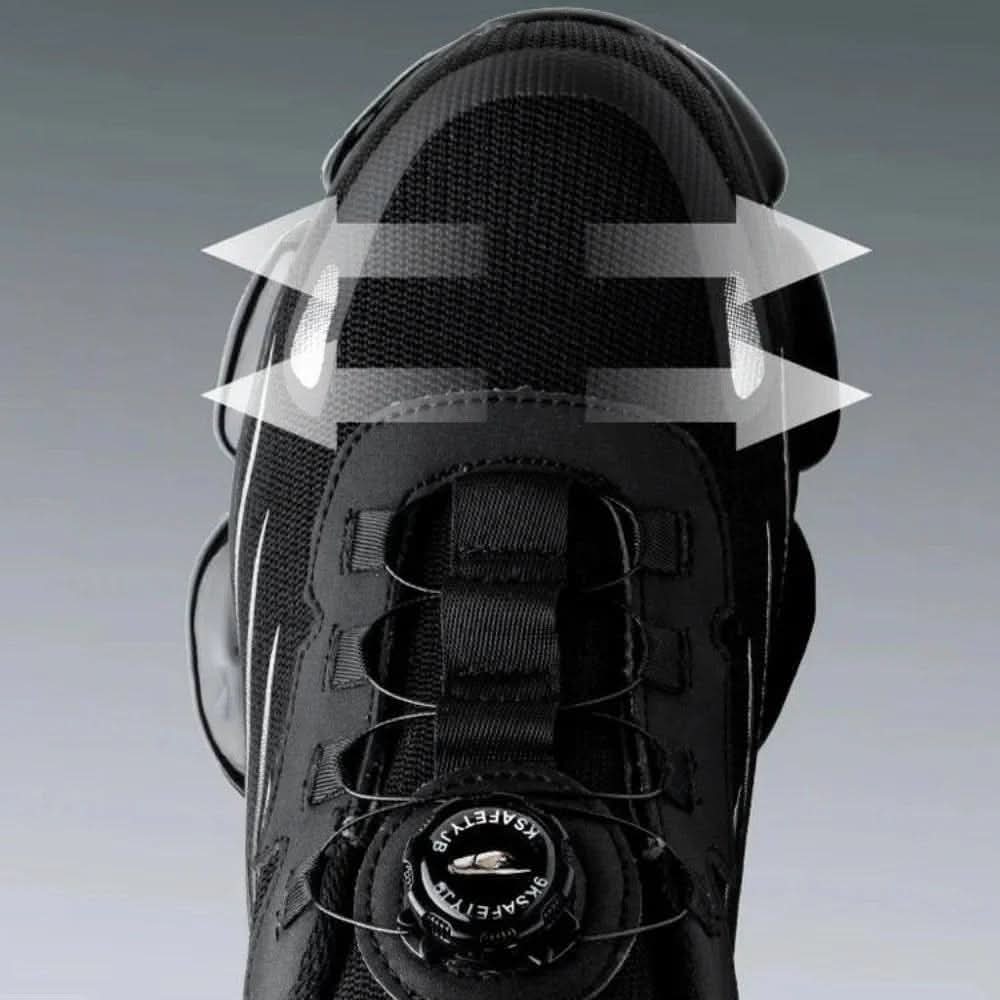 COMFISHIELD - Scarpe da lavoro ortopediche antiscivolo con supporto plantare e punta larga