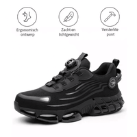 COMFISHIELD - Scarpe da lavoro ortopediche antiscivolo con supporto plantare e punta larga