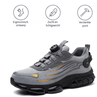 COMFISHIELD - Scarpe da lavoro ortopediche antiscivolo con supporto plantare e punta larga