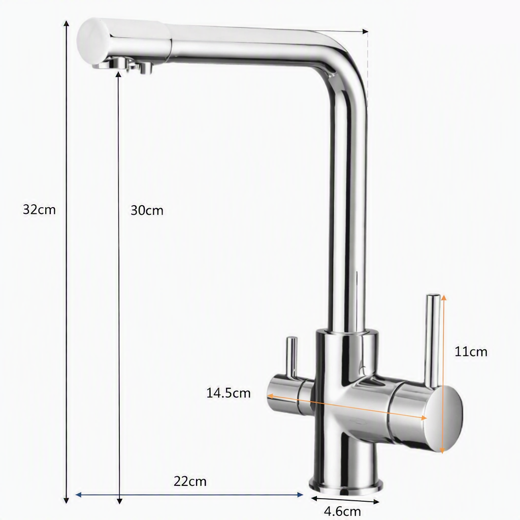DUOFLOW - Dual Outlet Stainless Steel Sink Fauce
