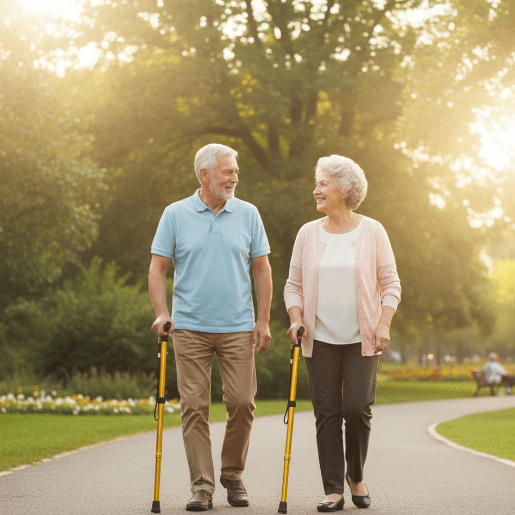 SAFEFLOW – Canne de soutien pour seniors pour stabilité et confiance en marchant