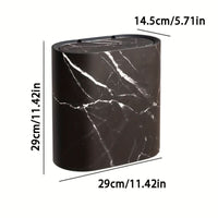 MARBLEFLOW – Elegant Oval Waste Bin for Modern Interior Styling