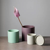 PUREPOT - Elegant white ceramic flowerpot with minimalist modern décor design