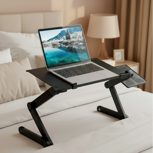 FLEXDESK – Support pour ordinateur portable – Support de travail ergonomique pivotant à 360°