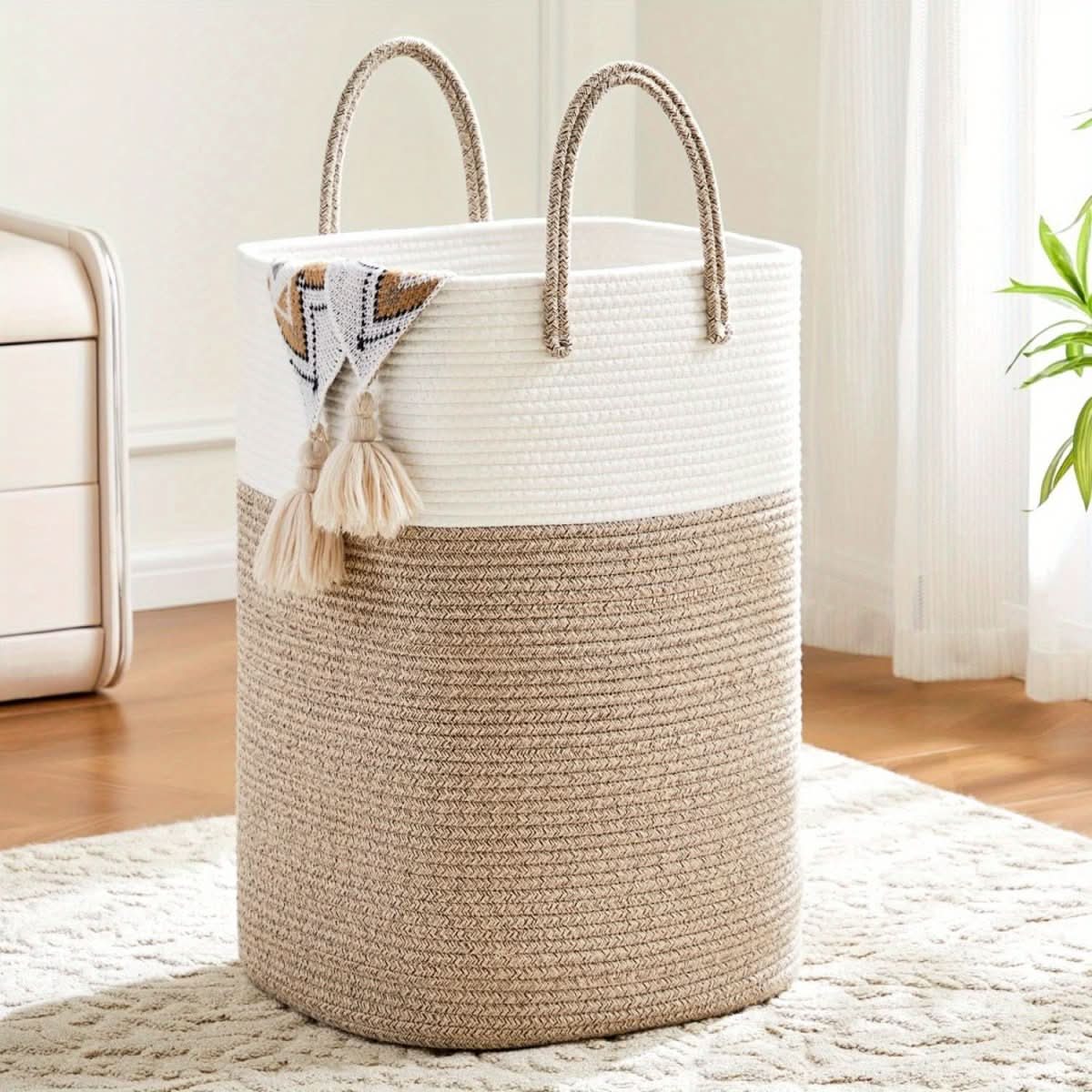 CLEANOVA – Cesta para ropa – Cesta portátil para almacenamiento en el hogar  