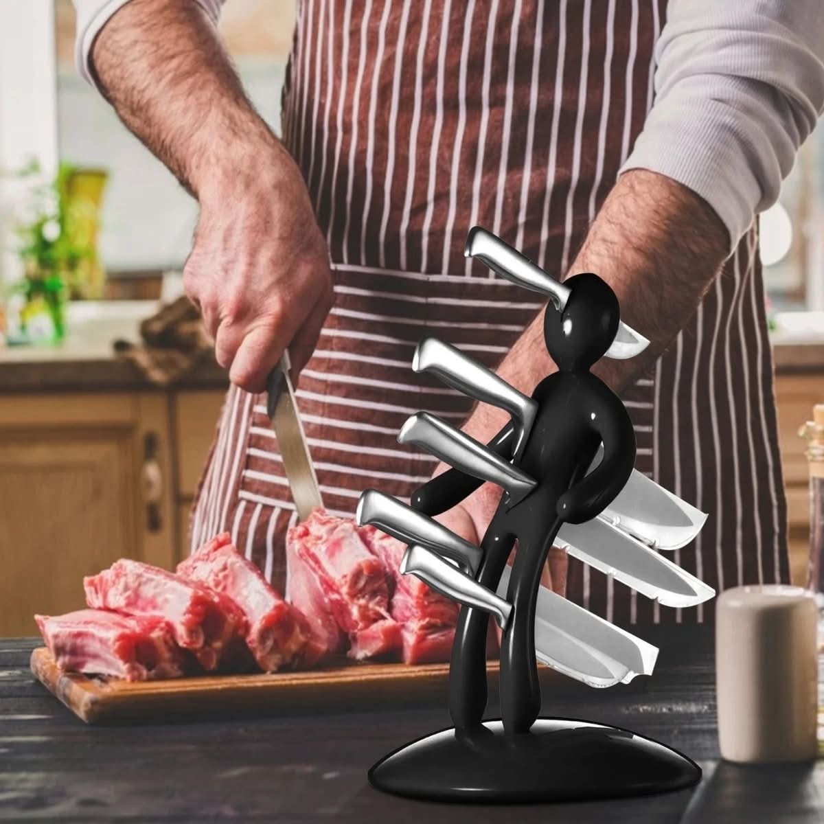 EDGEKEEP - Artistic knife organizer for secure and modern countertop storage