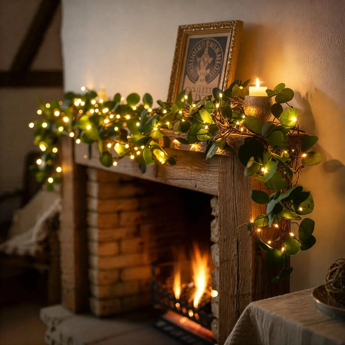 LEAFLUMORA – Leafy Fairy Light Garland for Enchanting Table Decor
