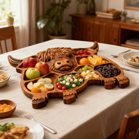 Farmhouse Feast - Large Cow-Shaped Charcuterie Board for Meat and Cheese 1