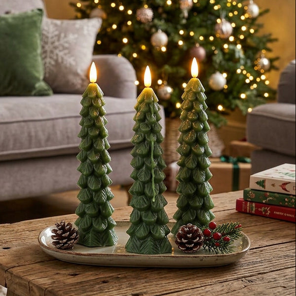 MERRIWICKIX – Flammenlose Kerzenlichter für elegante Weihnachts-Tischdekoration