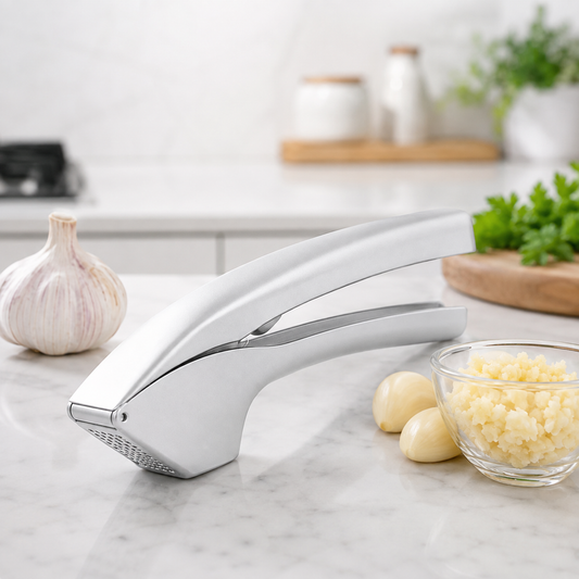 GARLICFORGE – Zinc Alloy Garlic Press for Bold Everyday Flavor