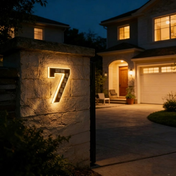 HOMELUME – Solar Address Sign Lighting with Effortless Dusk Illumination