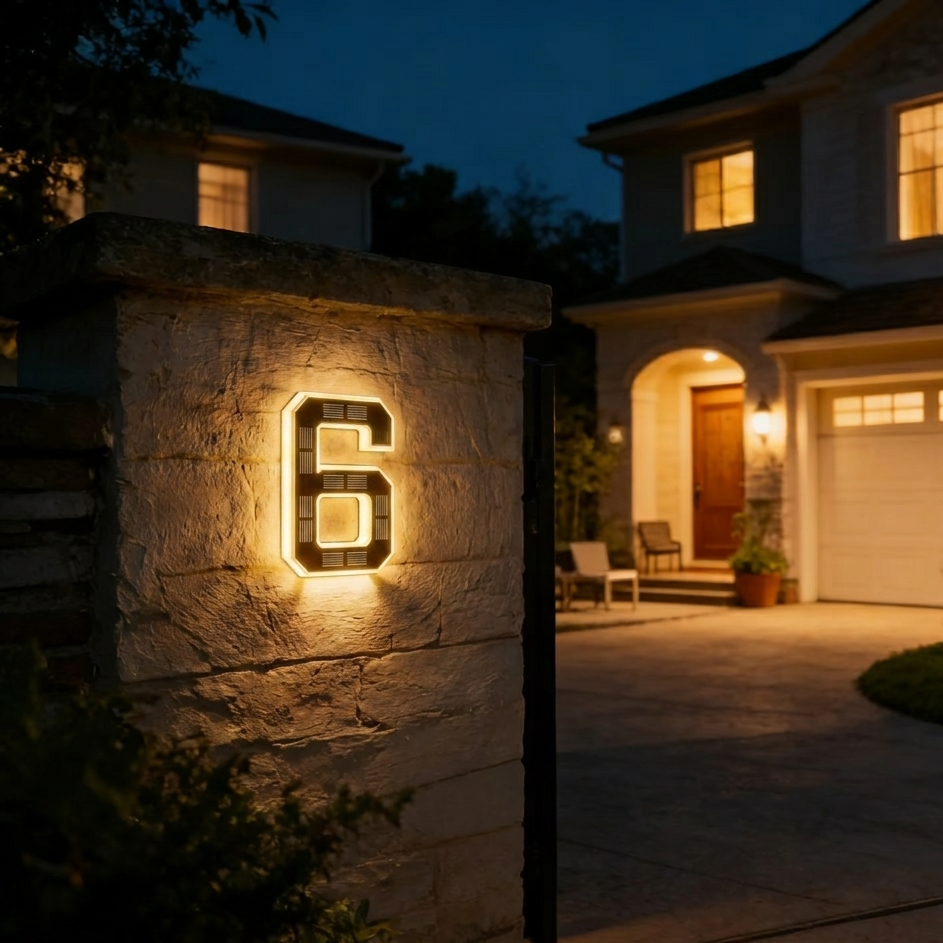 HOMELUME – Solar Address Sign Lighting with Effortless Dusk Illumination
