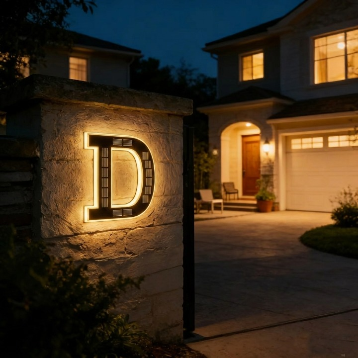 HOMELUME – Solar Address Sign Lighting with Effortless Dusk Illumination
