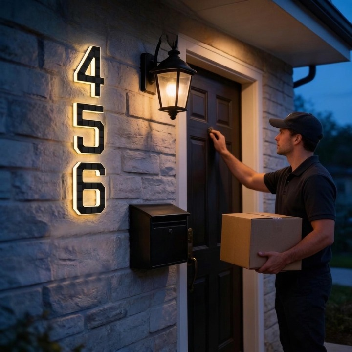 HOMELUME – Solar Address Sign Lighting with Effortless Dusk Illumination