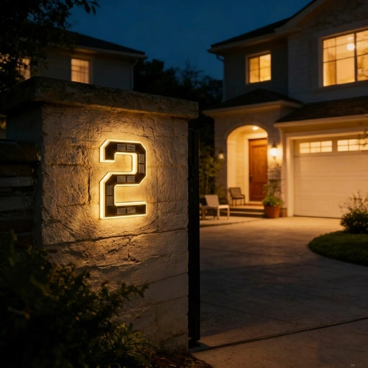 HOMELUME – Solar Address Sign Lighting with Effortless Dusk Illumination