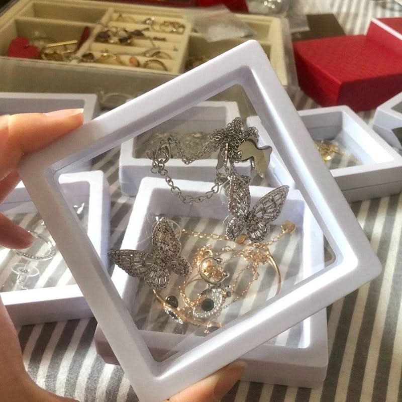 JEWELIXA – 10-Piece Floating Jewelry Display Box Set for Elegant Storage