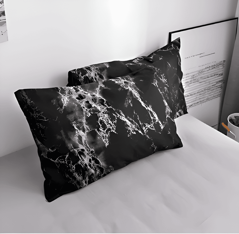 LUXMARVELIX – Juego de cama con diseño de mármol para dar un toque sofisticado al dormitorio