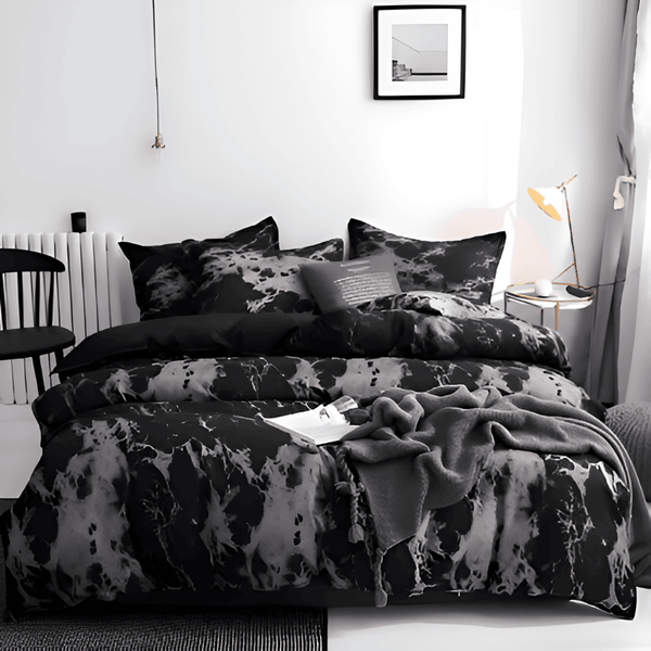 LUXMARVELIX – Bettwäsche-Set im Marmor-Design für einen stilvollen Charme im Schlafzimmer