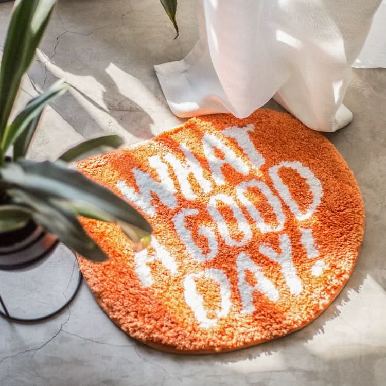Alfombra decorativa JOYERIXA – «Qué buen día» para un hogar alegre