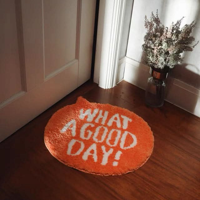 Alfombra decorativa JOYERIXA – «Qué buen día» para un hogar alegre