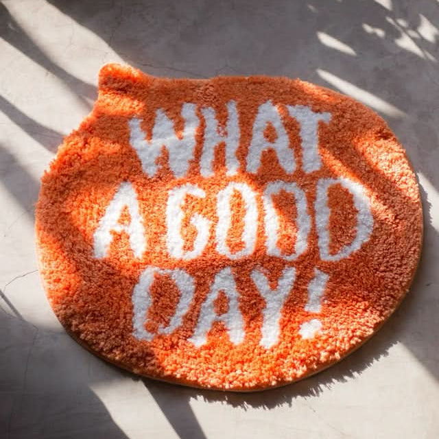 Alfombra decorativa JOYERIXA – «Qué buen día» para un hogar alegre