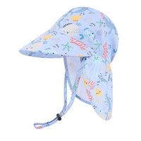 Kids Summer Bucket Hat with Shawl - Quick Dry Cartoon Sun Cap for Ages 1-3 11