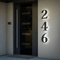 SIGNGLOW – Cartel iluminado con número LED para casas modernas