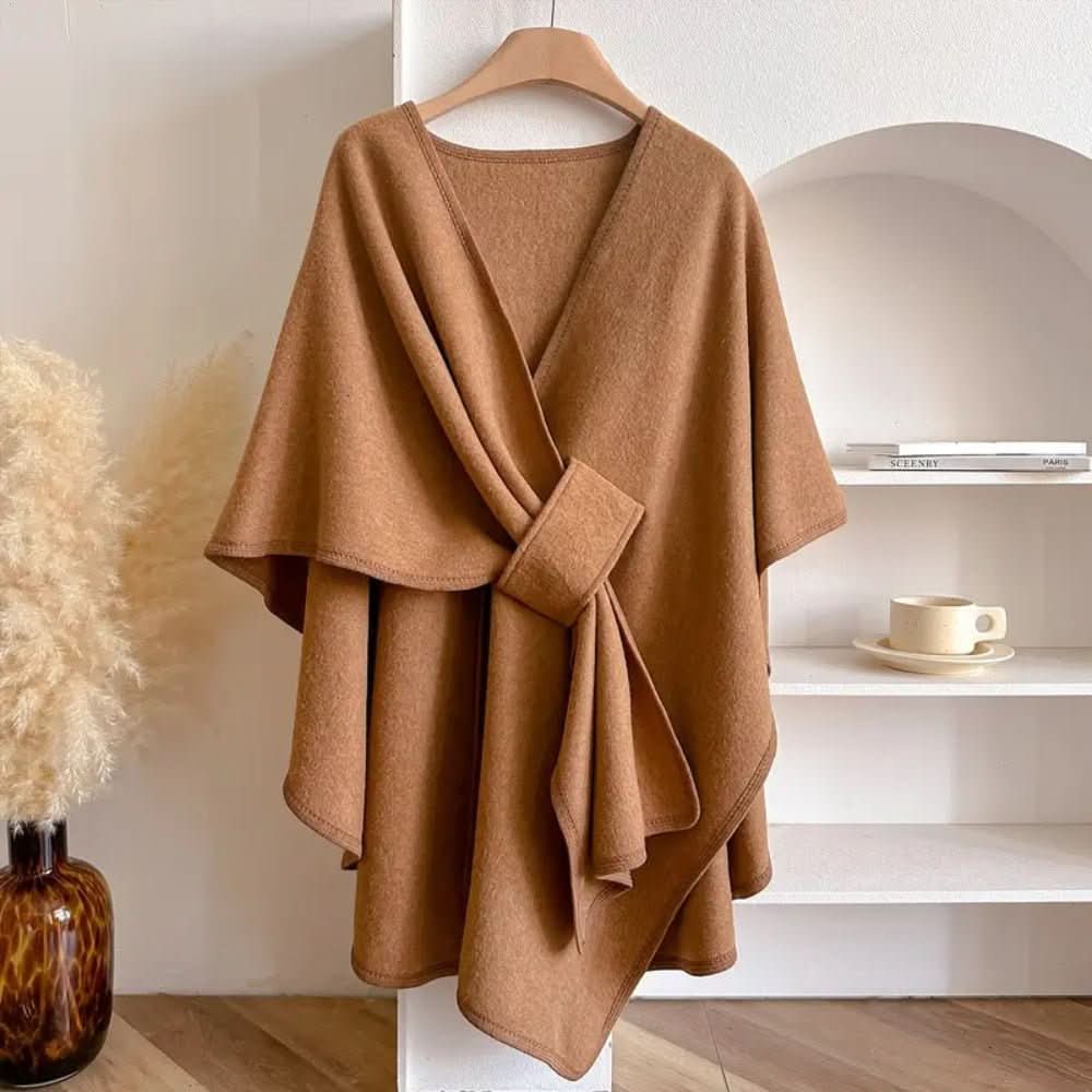 ELEGLOW – Πόντσο κασκόλ παλτό – Κομψό ζεστό πολυμορφικό ρούχο μόδας