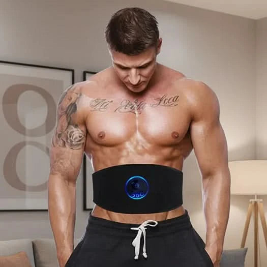 COREPULSE – Cintura Stimolatore Muscolare EMS per Addominali per Allenamento e Tonificazione del Core con Livelli di Intensità Regolabili per Fitness Domestico Efficace e Attivazione Muscolare