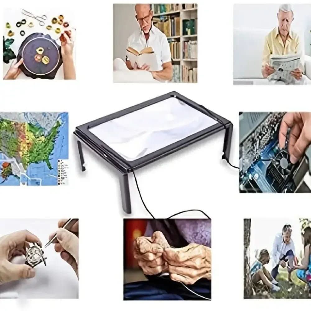 TEXTDESK – Foldable Lighted Table Reading Magnifier