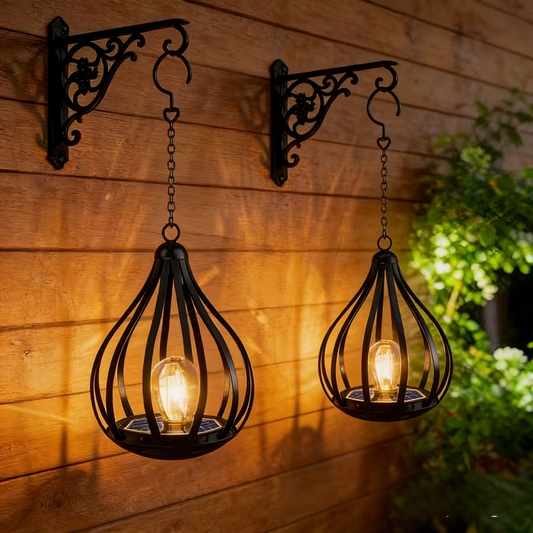 TEARDROPLUX – Hanging Solar Candle Lantern for Outdoor Ambience