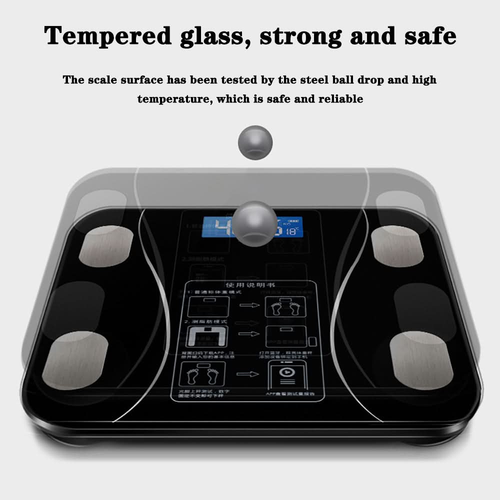 FITTRACK - Báscula inteligente para peso corporal con pantalla LCD para monitoreo diario de salud