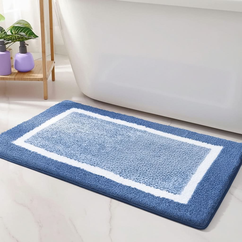 SOFTFOOT - Non-slip microfiber bath mat for soft, safe, and comfortable bathroom floors